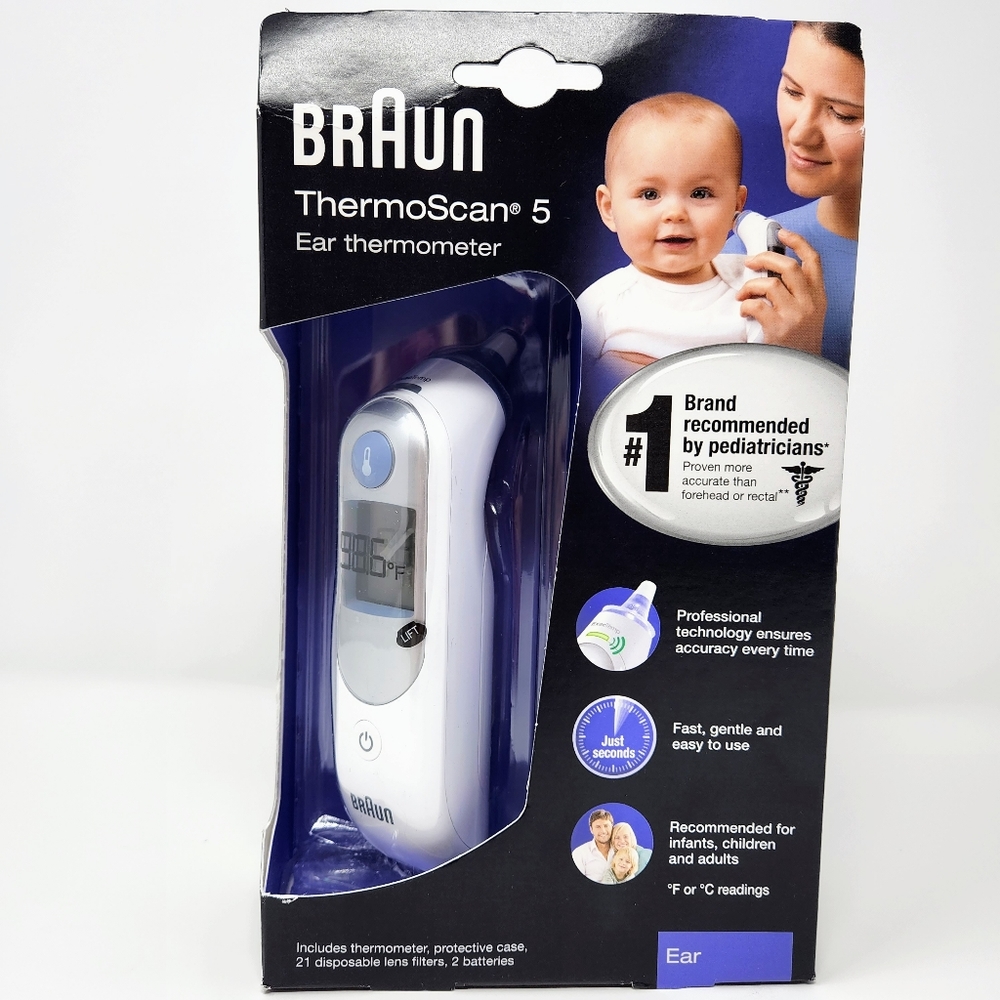 Braun ThermoScan 5 Ear Thermometer, New, Unopened, IRT 6500, Baby, Toddler